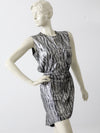 vintage 80s metallic mini dress