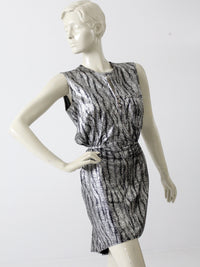 vintage 80s metallic mini dress