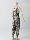 vintage 80s metallic harem jumpsuit