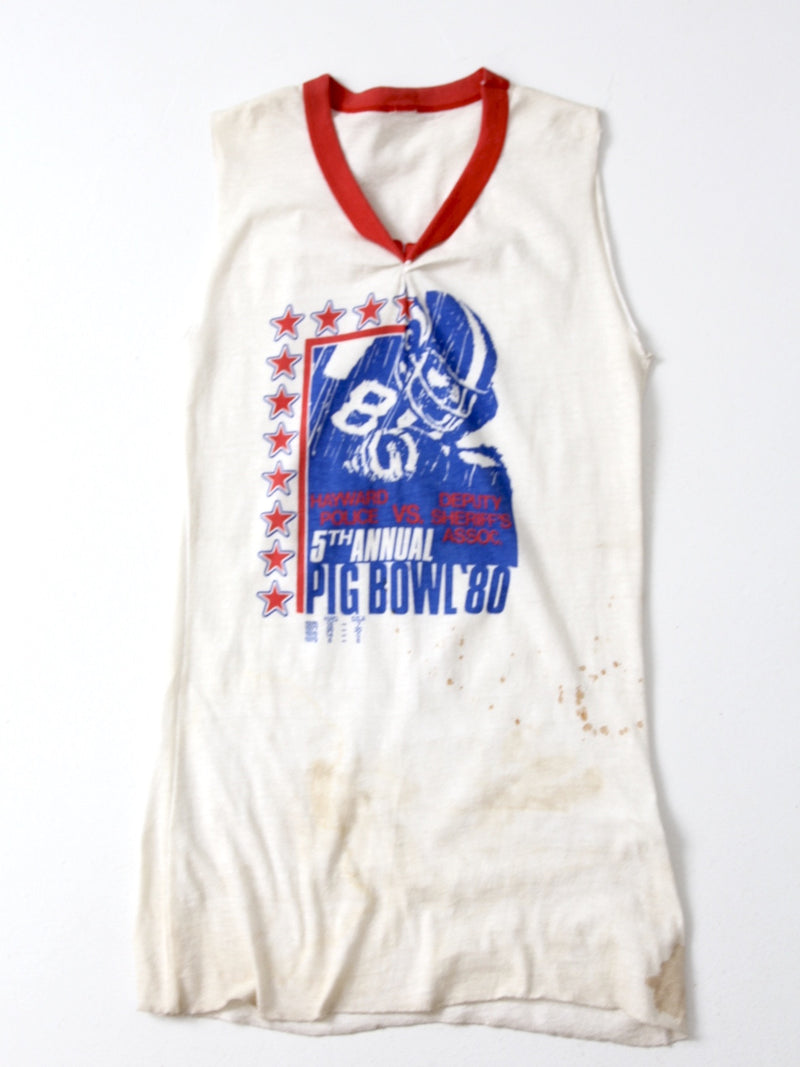 vintage Pig Bowl football tank top graphic tee