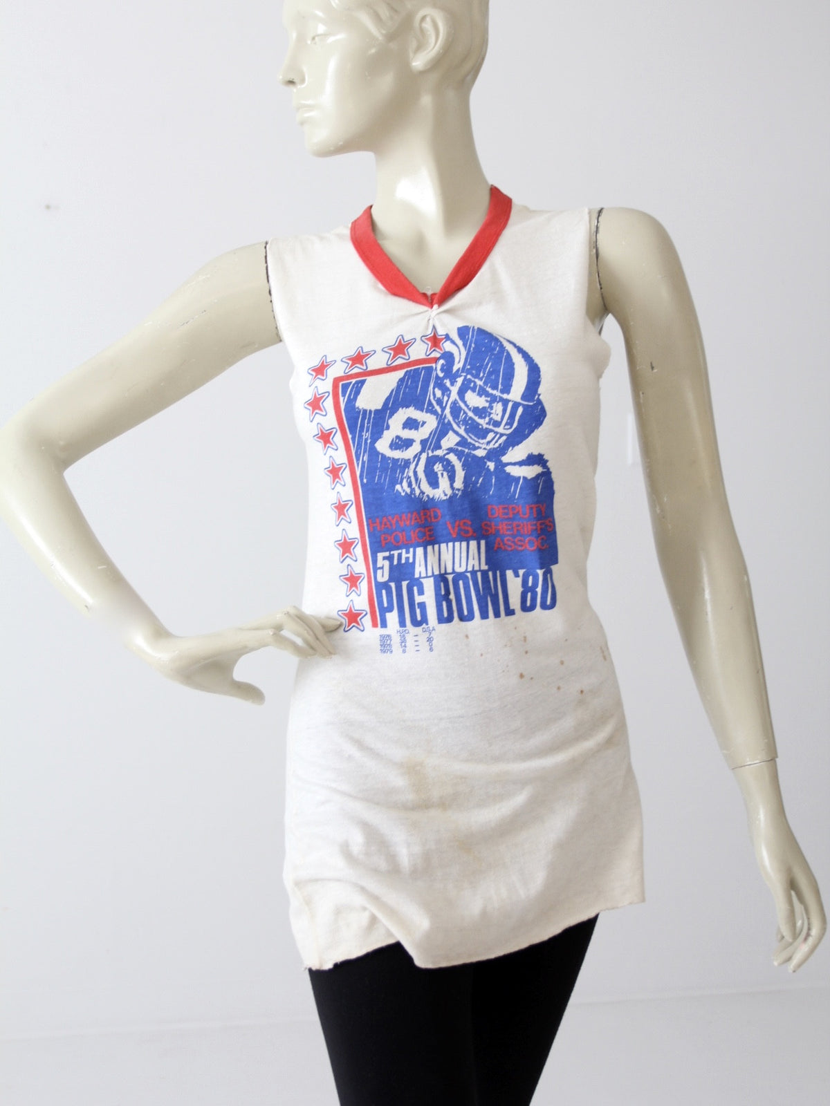 vintage Pig Bowl football tank top graphic tee