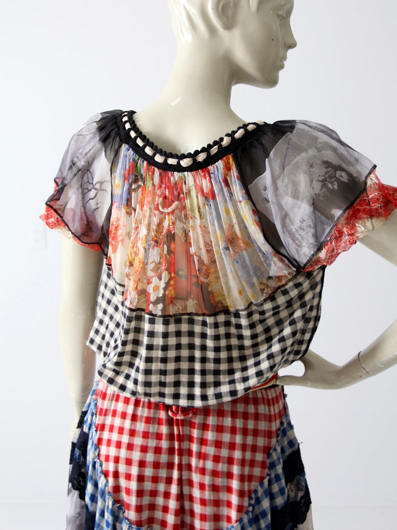 Jean Paul Gaultier chiffon skirt and top ensemble