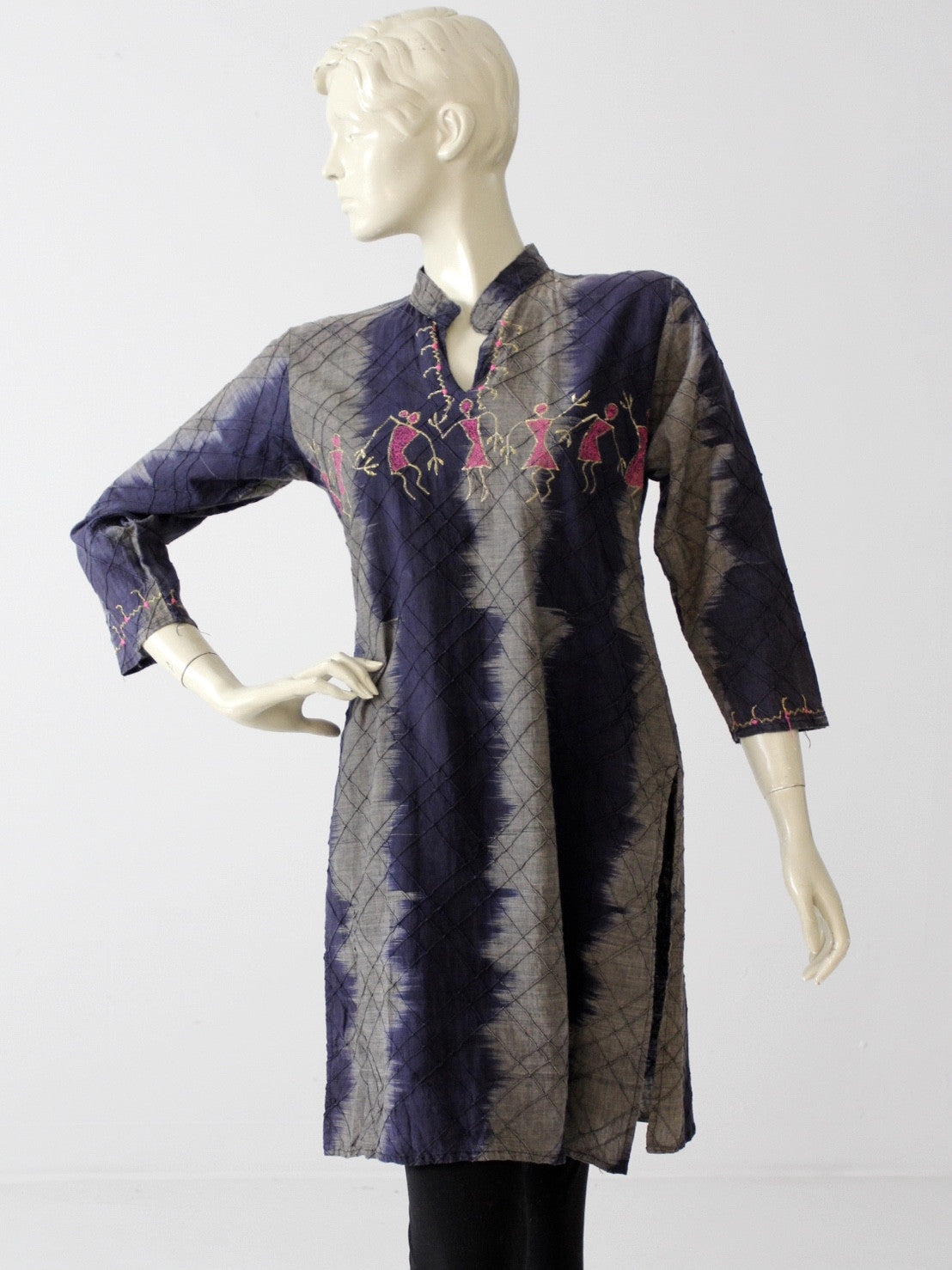 vintage tie-dye hippie kurta top tunic dress