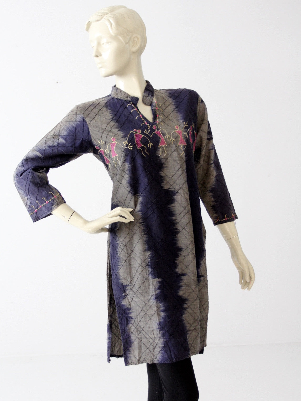 vintage tie-dye hippie kurta top tunic dress