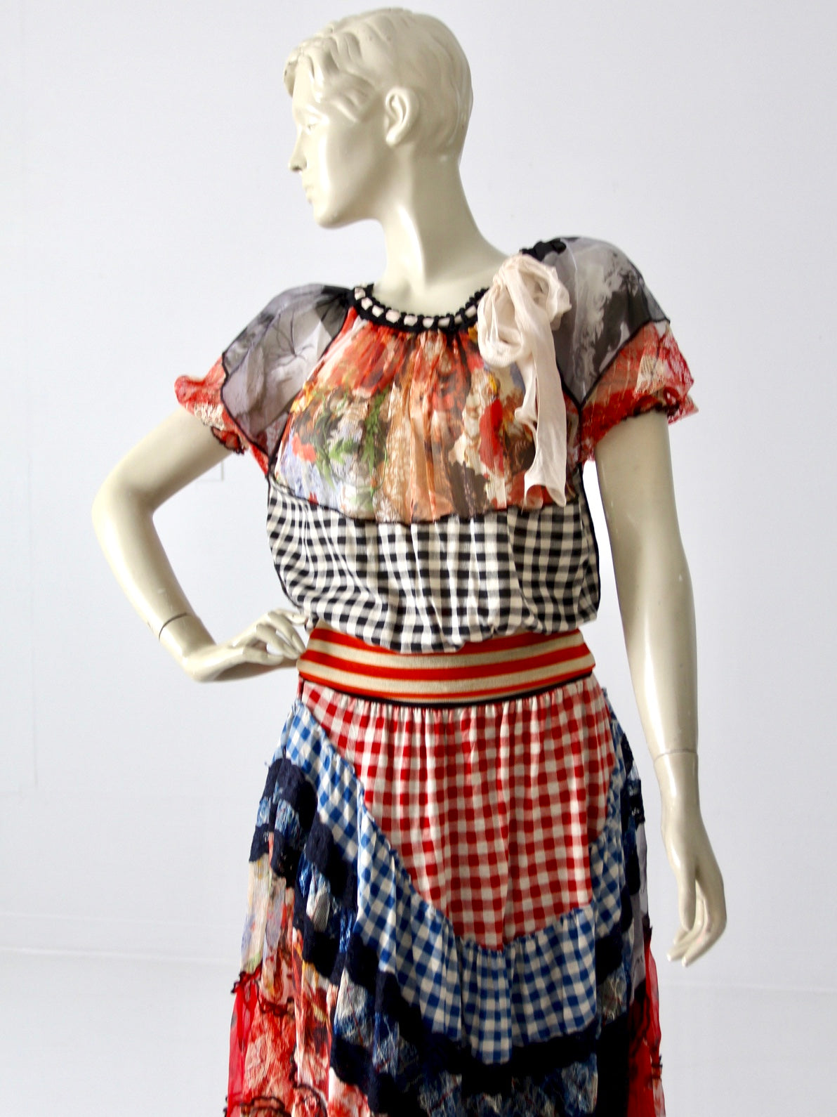 Jean Paul Gaultier chiffon skirt and top set