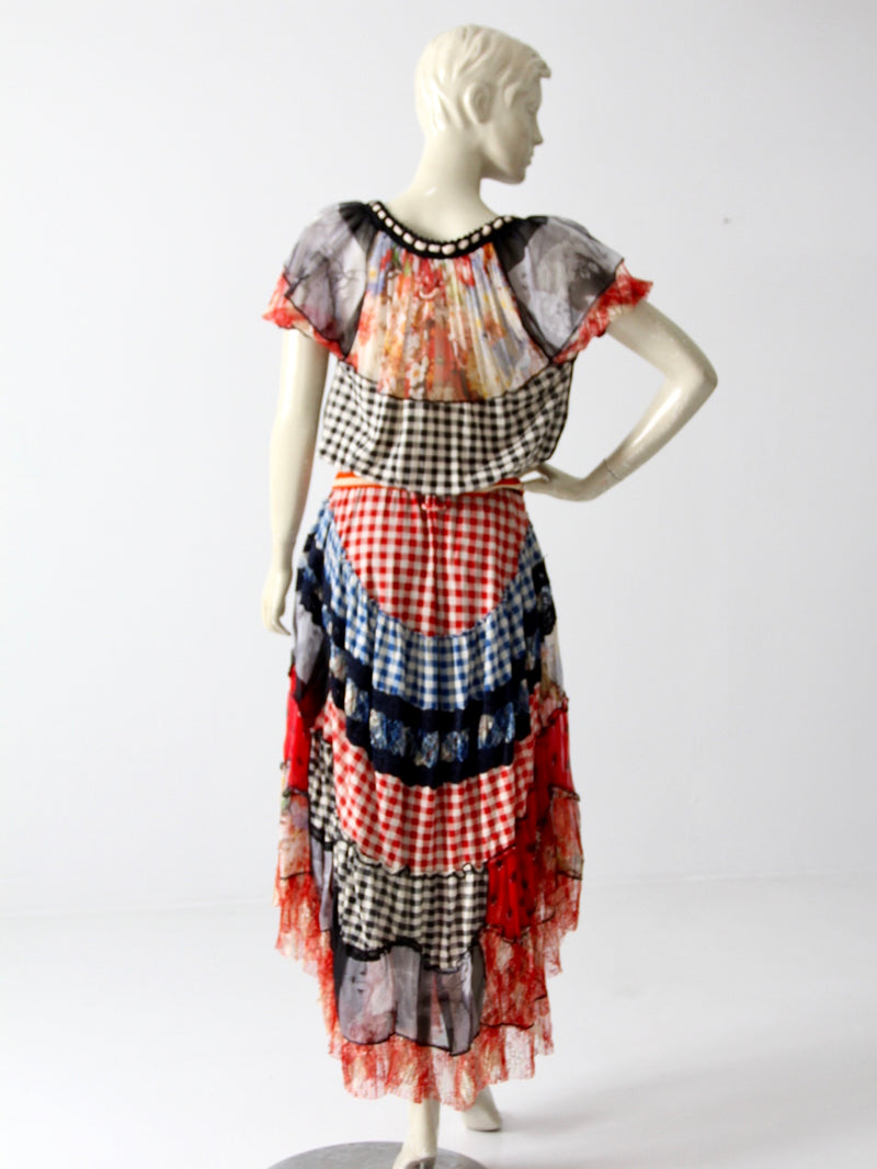 Jean Paul Gaultier chiffon skirt and top set