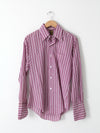 1960s men's button down shirt with french cuffs