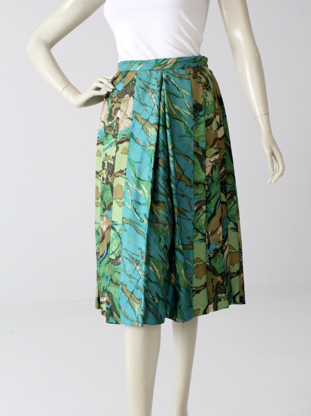 vintage 60s pleated silk skirt by Eddy George