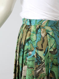 vintage pleated silk skirt