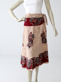 vintage 70s boho wrap skirt