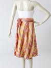 vintage 70s gauze cotton wrap skirt