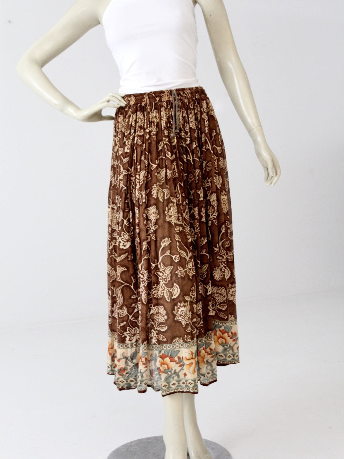 vintage sheer floral hippie skirt