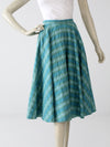 vintage 50s quilted circle skirt