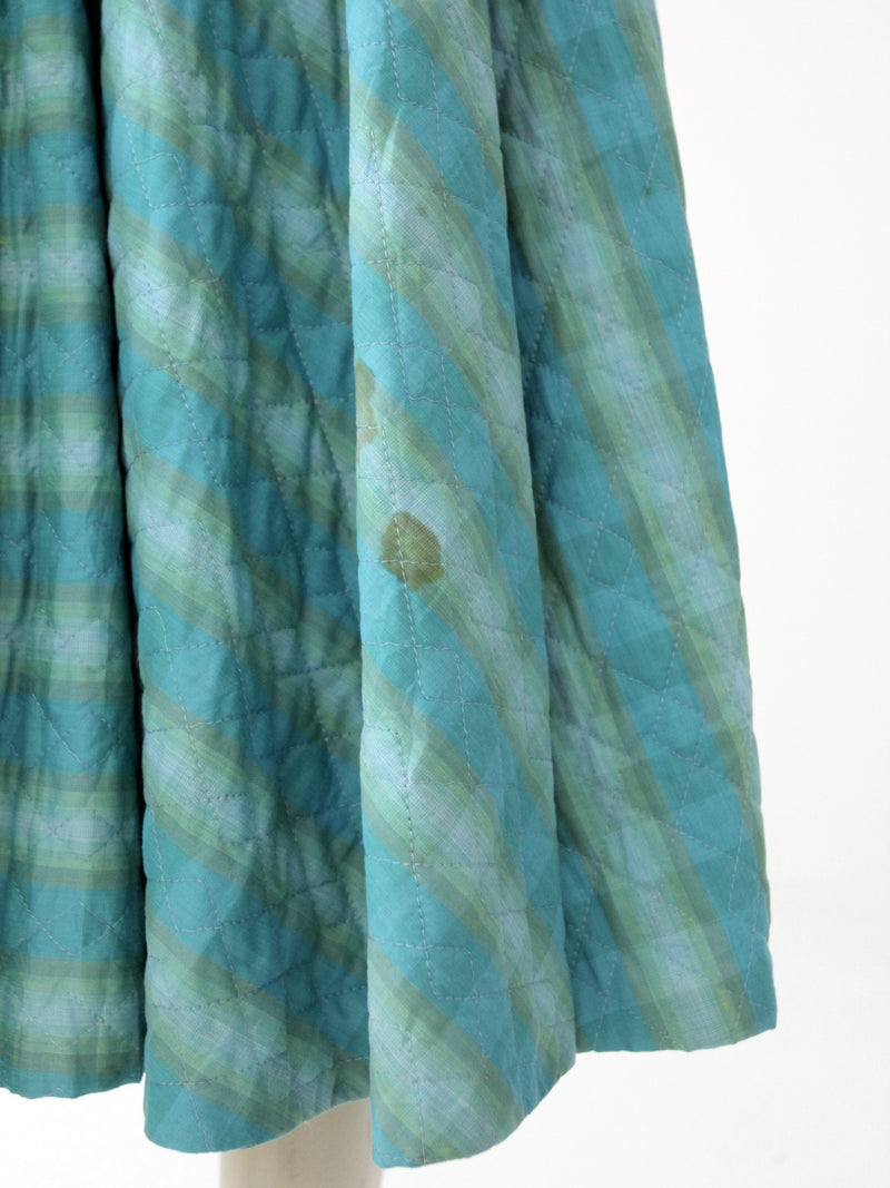 vintage 50s quilted circle skirt