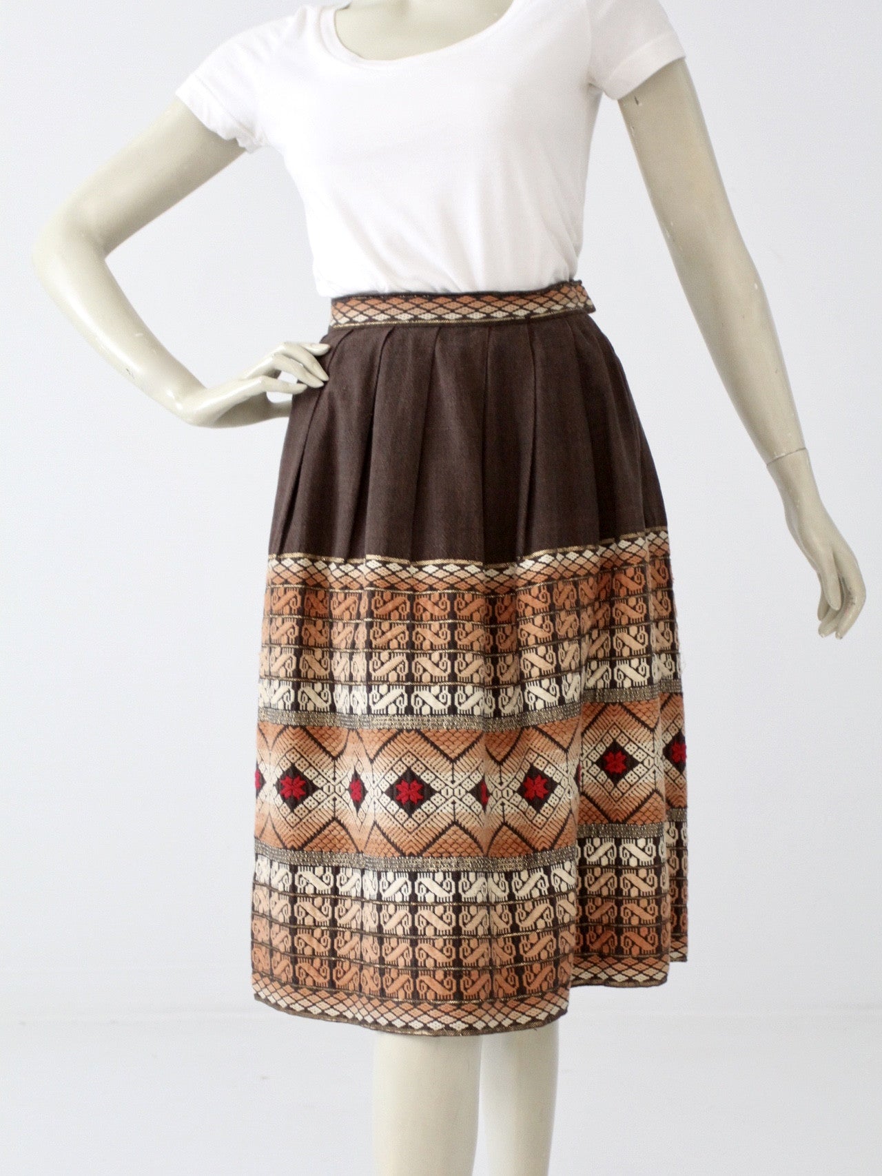 vintage southwest embroidered skirt