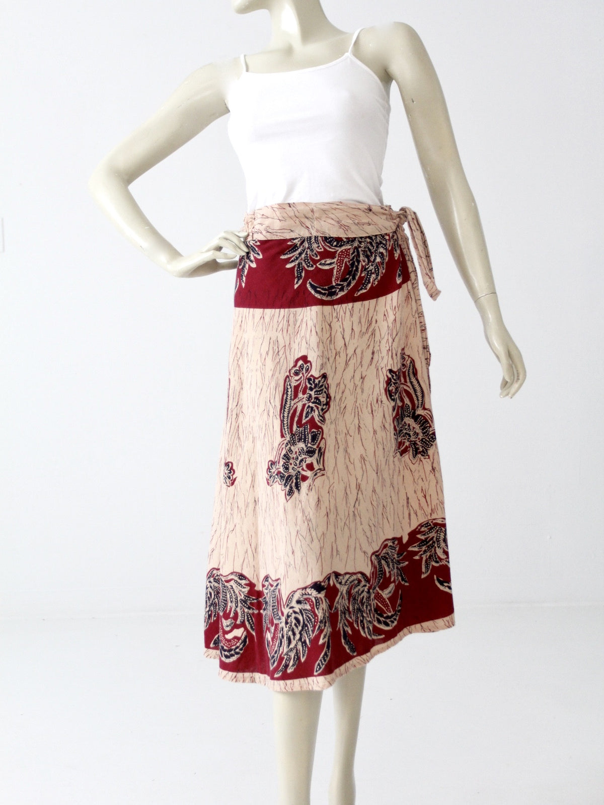 vintage 70s India cotton wrap skirt