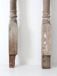 antique architectural wood columns