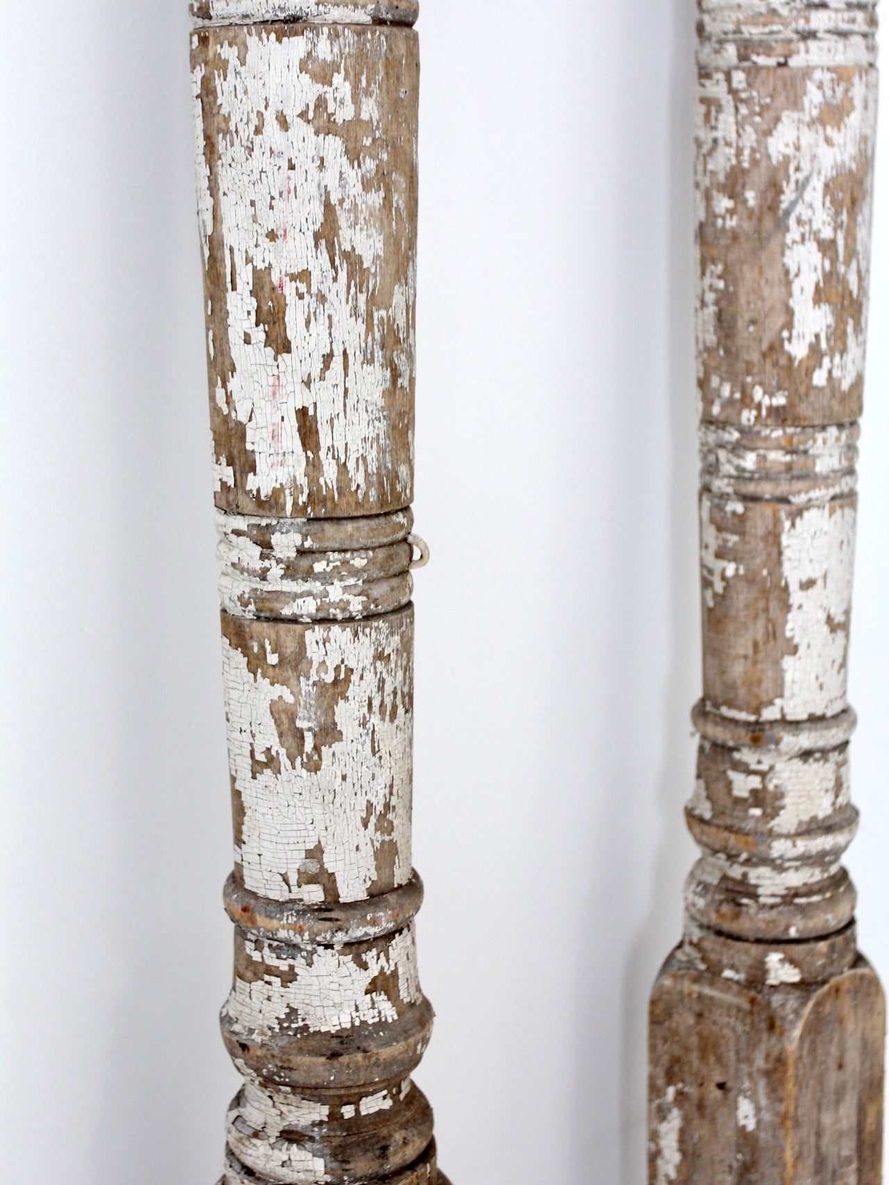 antique architectural turned wood posts