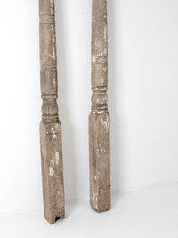 antique architectural wood columns