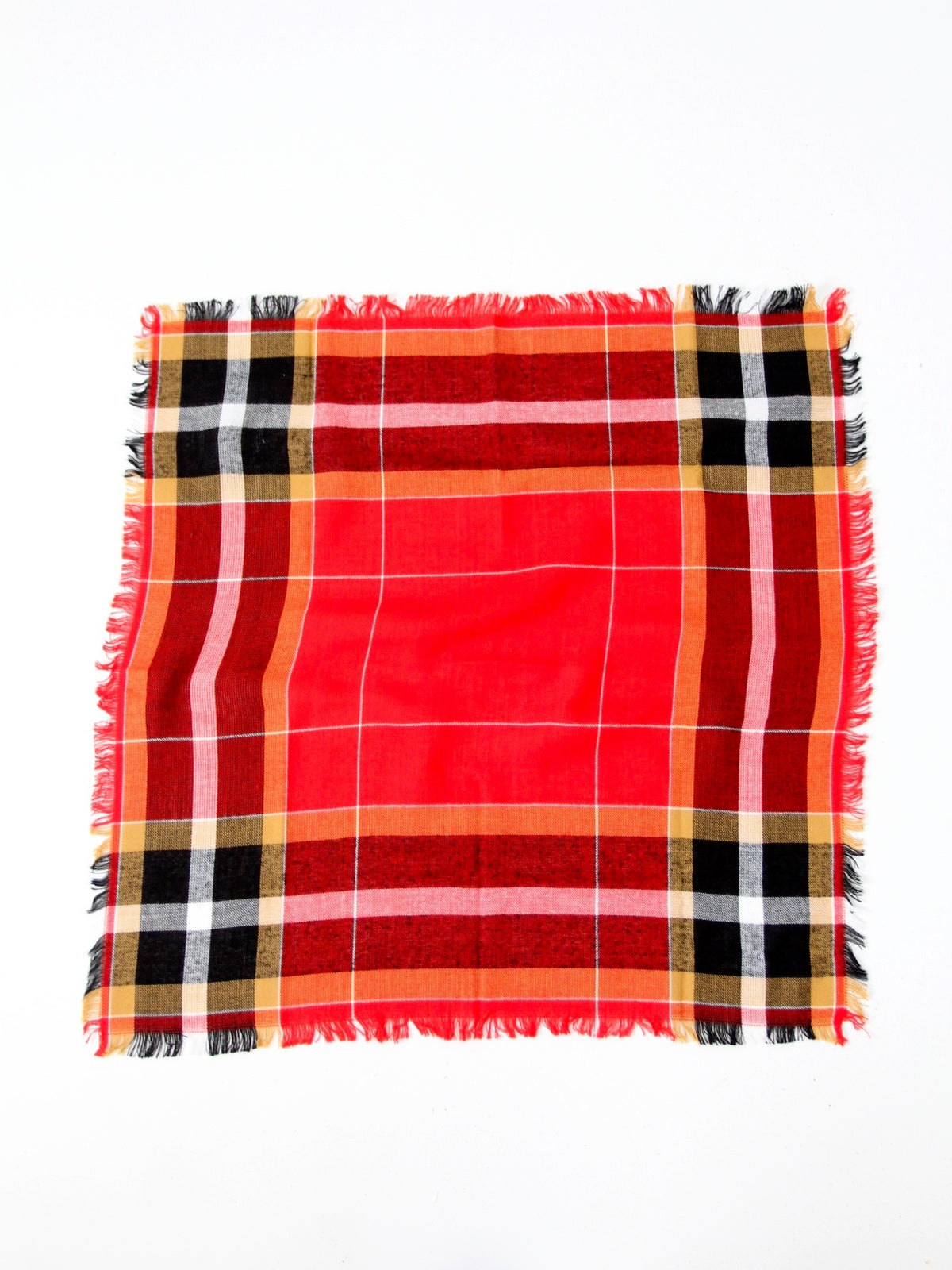 vintage red plaid scarf