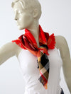 vintage red plaid scarf