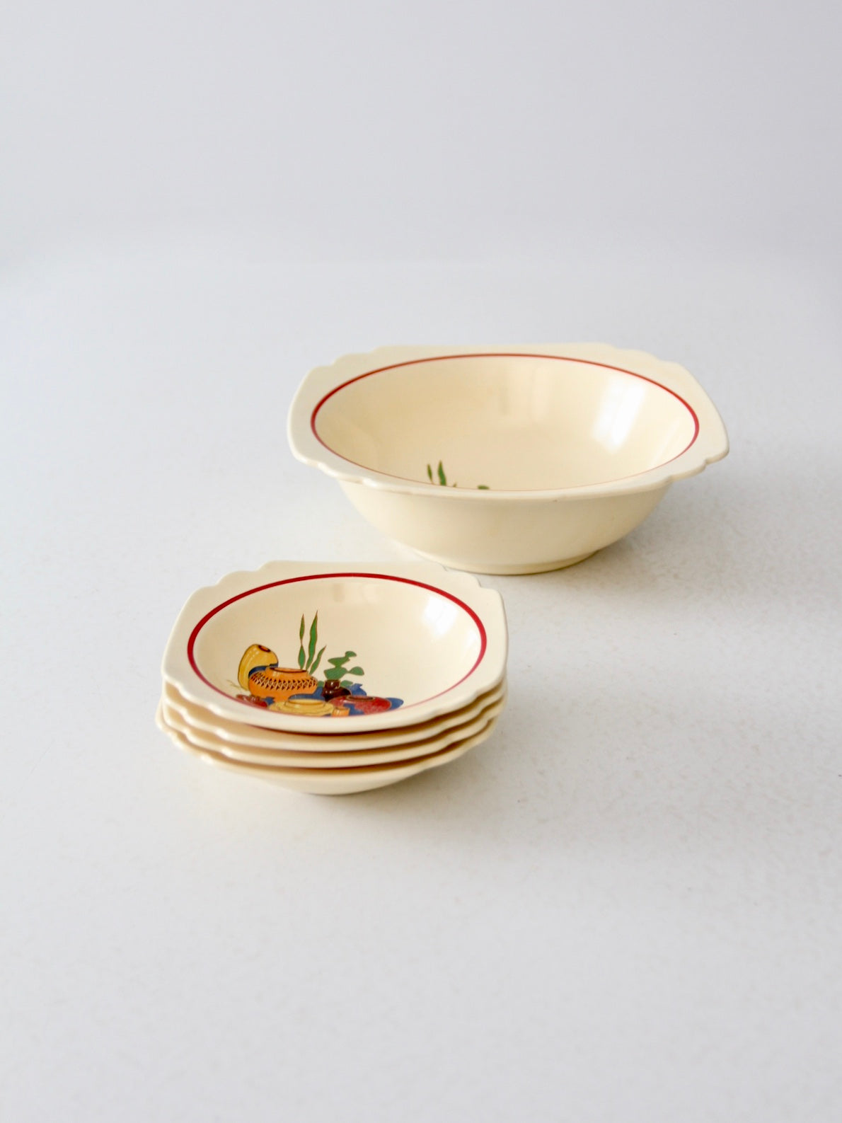 Homer Laughlin Mexicana decalware bowls