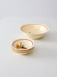Homer Laughlin Mexicana decalware bowls