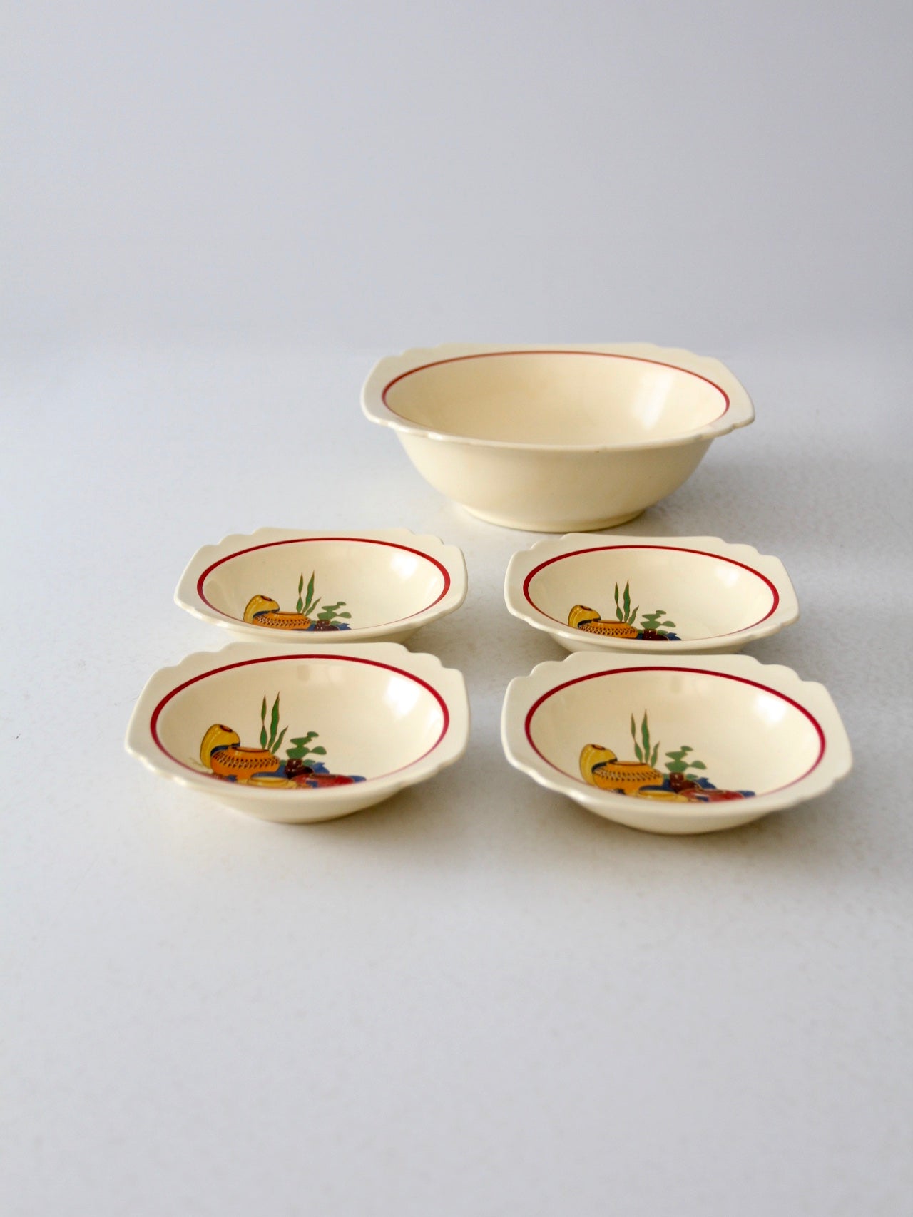 Homer Laughlin Mexicana decalware bowls