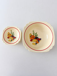 Homer Laughlin Mexicana decalware bowls