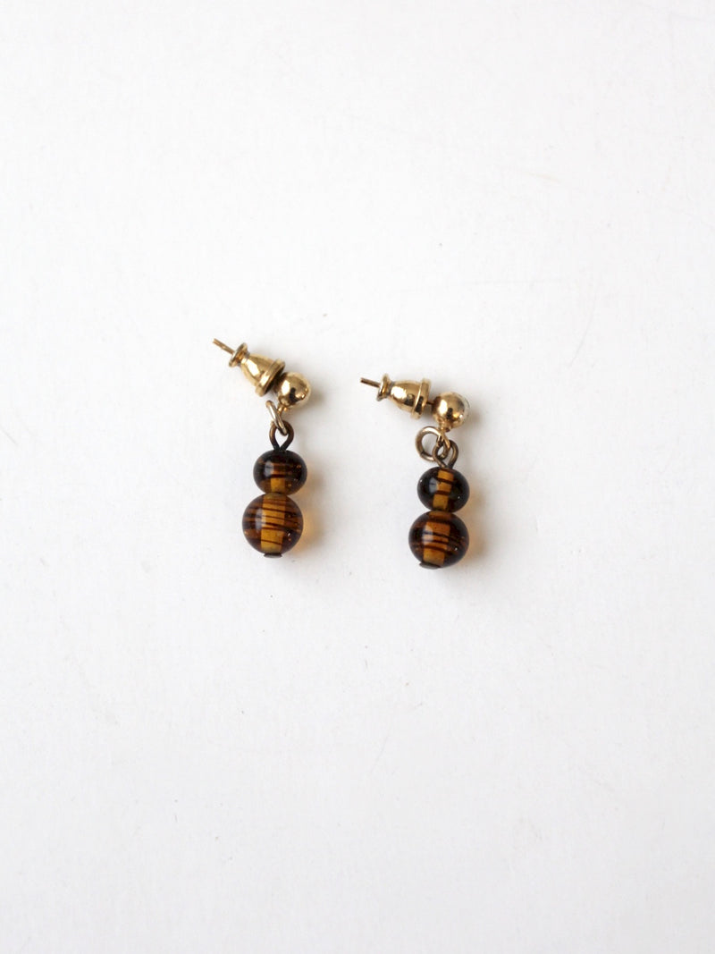 vintage glass drop earrings
