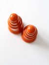 vintage push top salt and pepper shakers