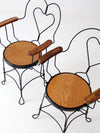 vintage ice cream parlor arm chairs