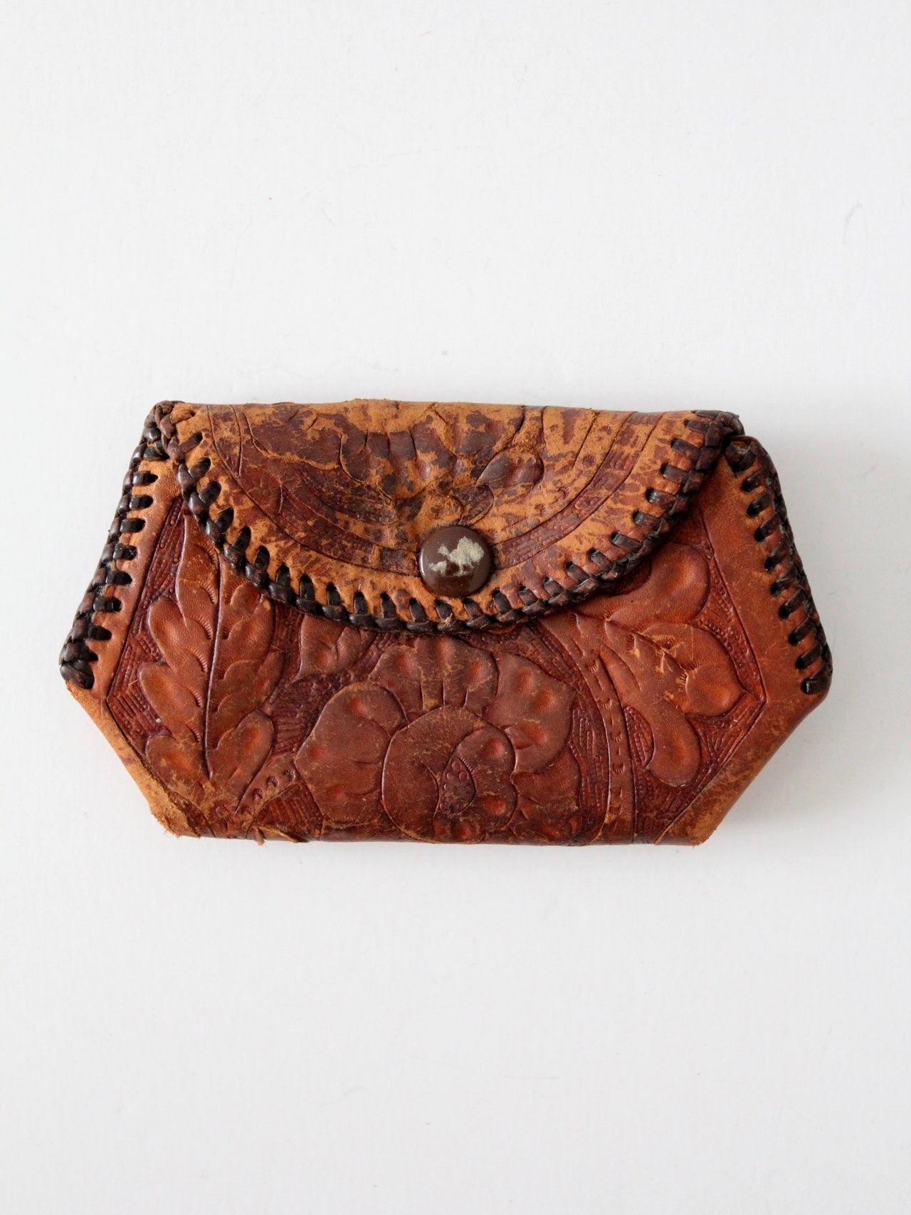 Antique leather coin purse hot sale
