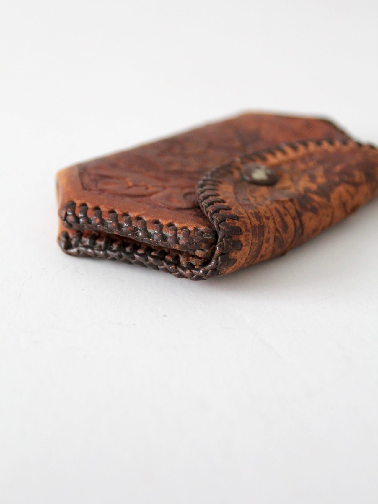 vintage western leather coin purse