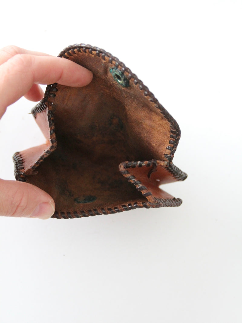 vintage 70s leather coin purse