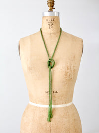 Victorian Glass bead lariat necklace