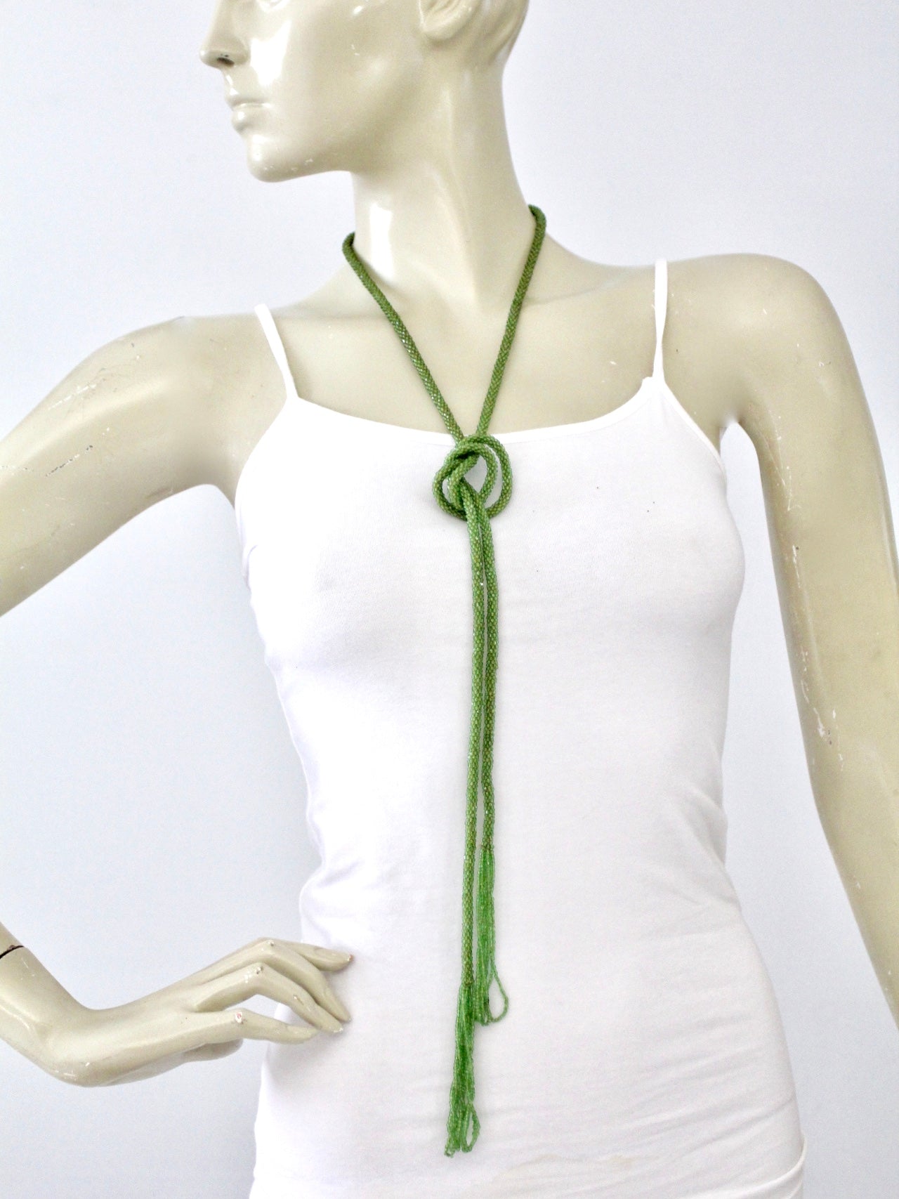 Victorian glass bead necklace