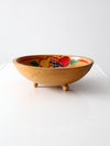 vintage painted wood fruit bowl