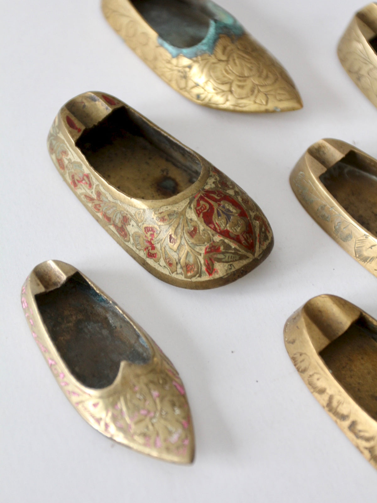 vintage brass shoe single ashtray collection