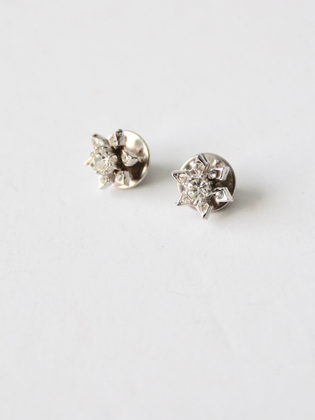 vintage rhinestone star pins tie tacks