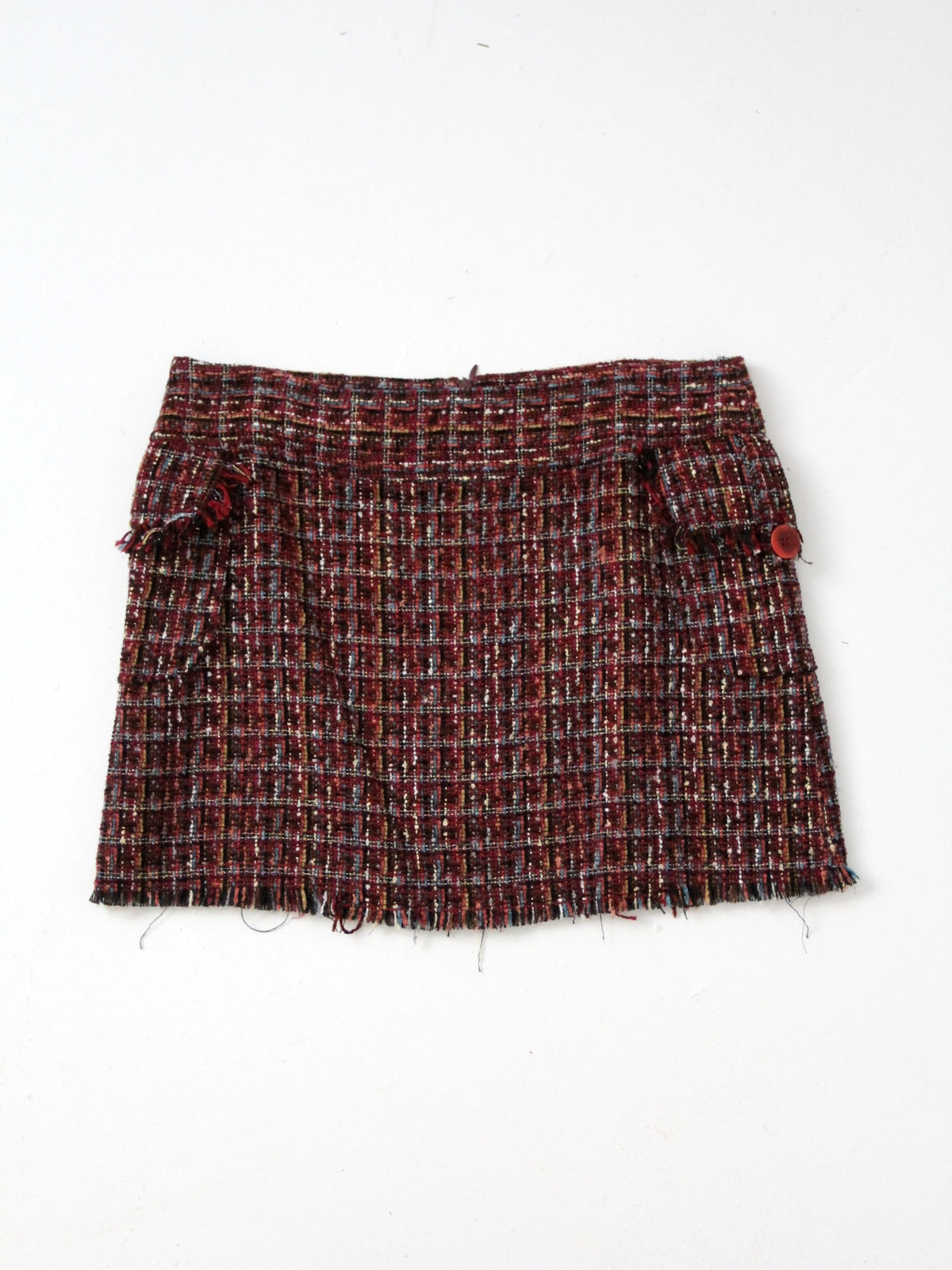 vintage purple tweed mini skirt