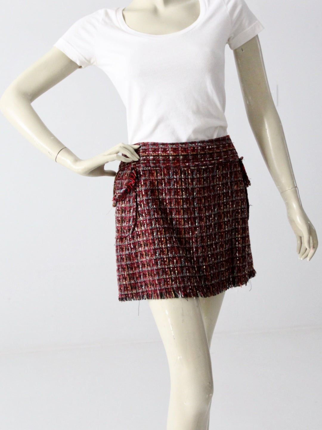 vintage tweed mini skirt