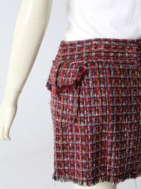 vintage purple tweed mini skirt