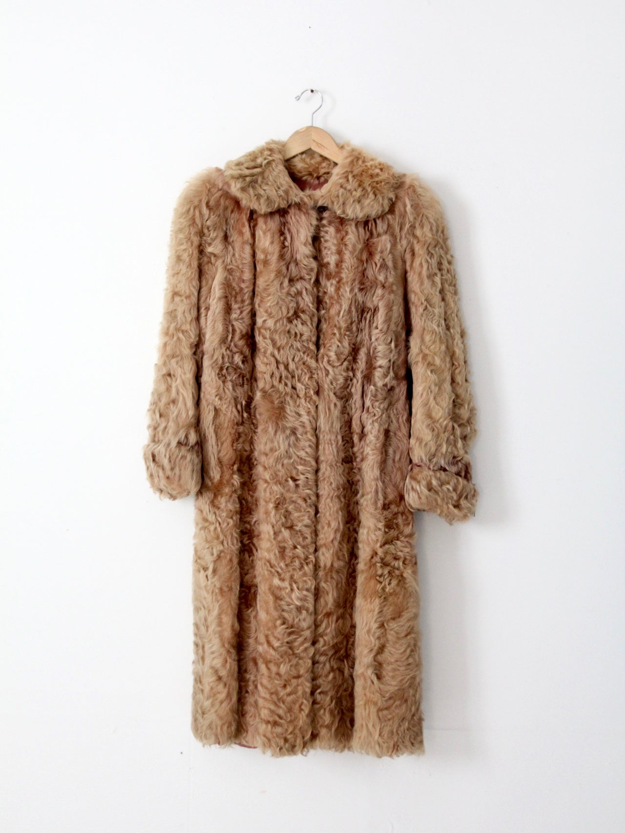 Vintage curly lamb coat outlet