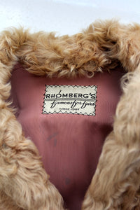 vintage Rhomberg's curly lamb fur coat