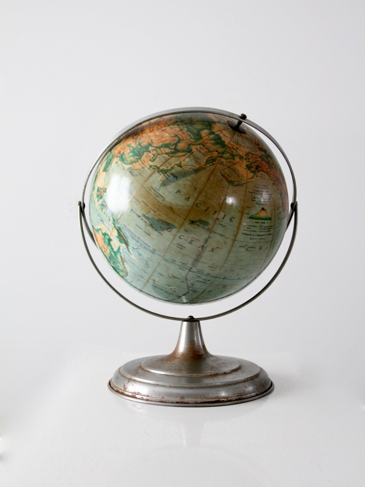 16 inch Nystrom pictorial relief globe