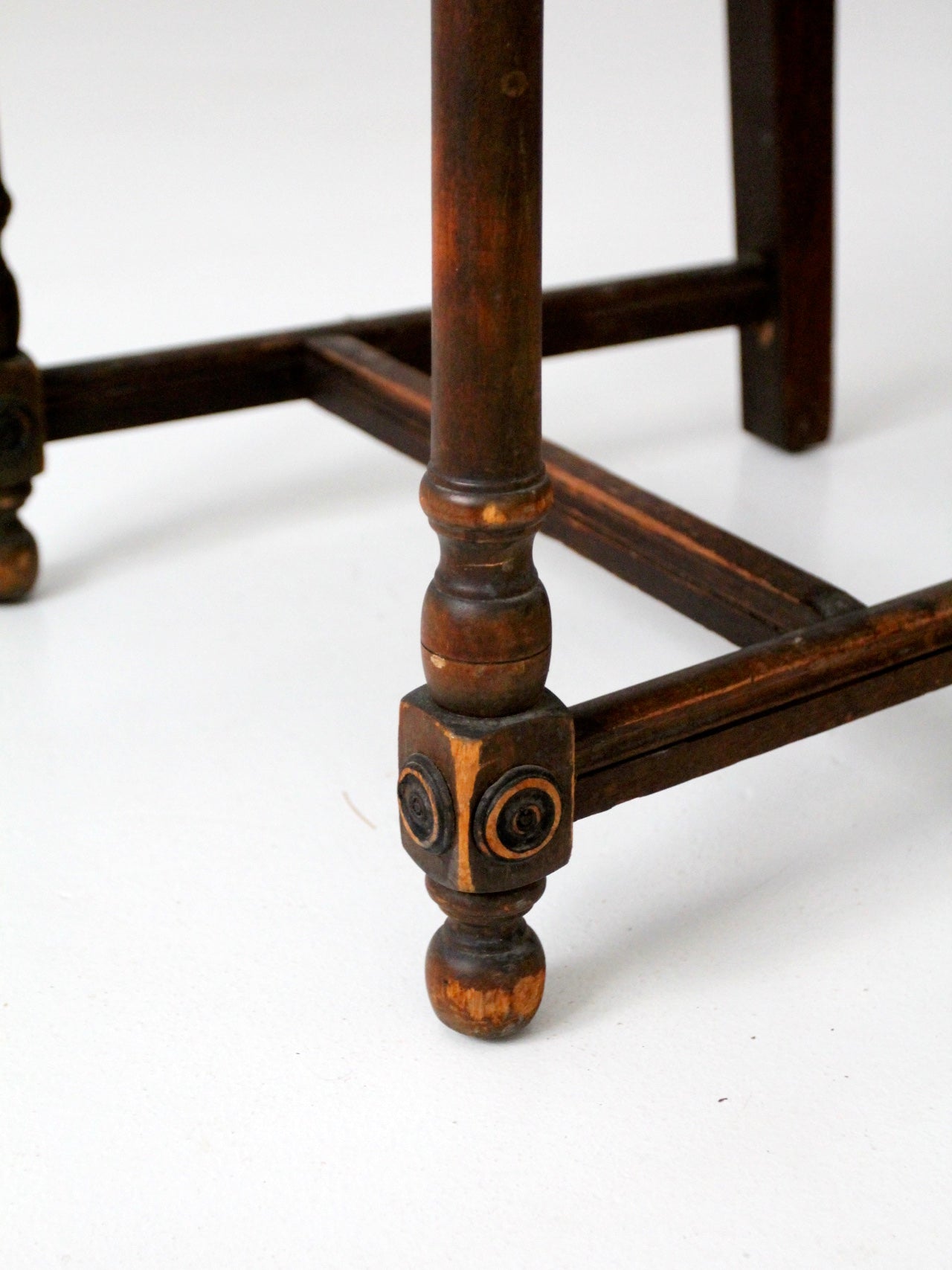 antique carved turned wood chair