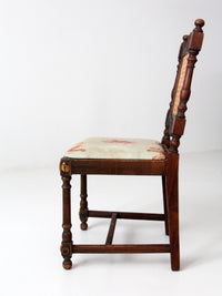 antique carved turned wood chair