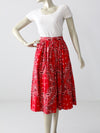 1950s bandana print circle skirt
