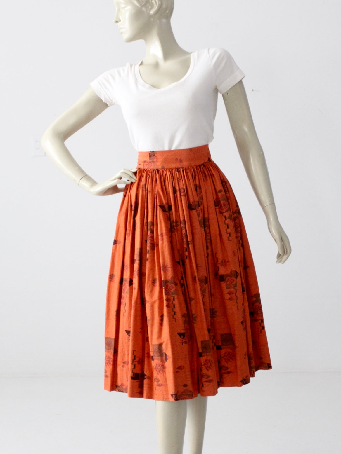vintage 50s southwestern circle skirt